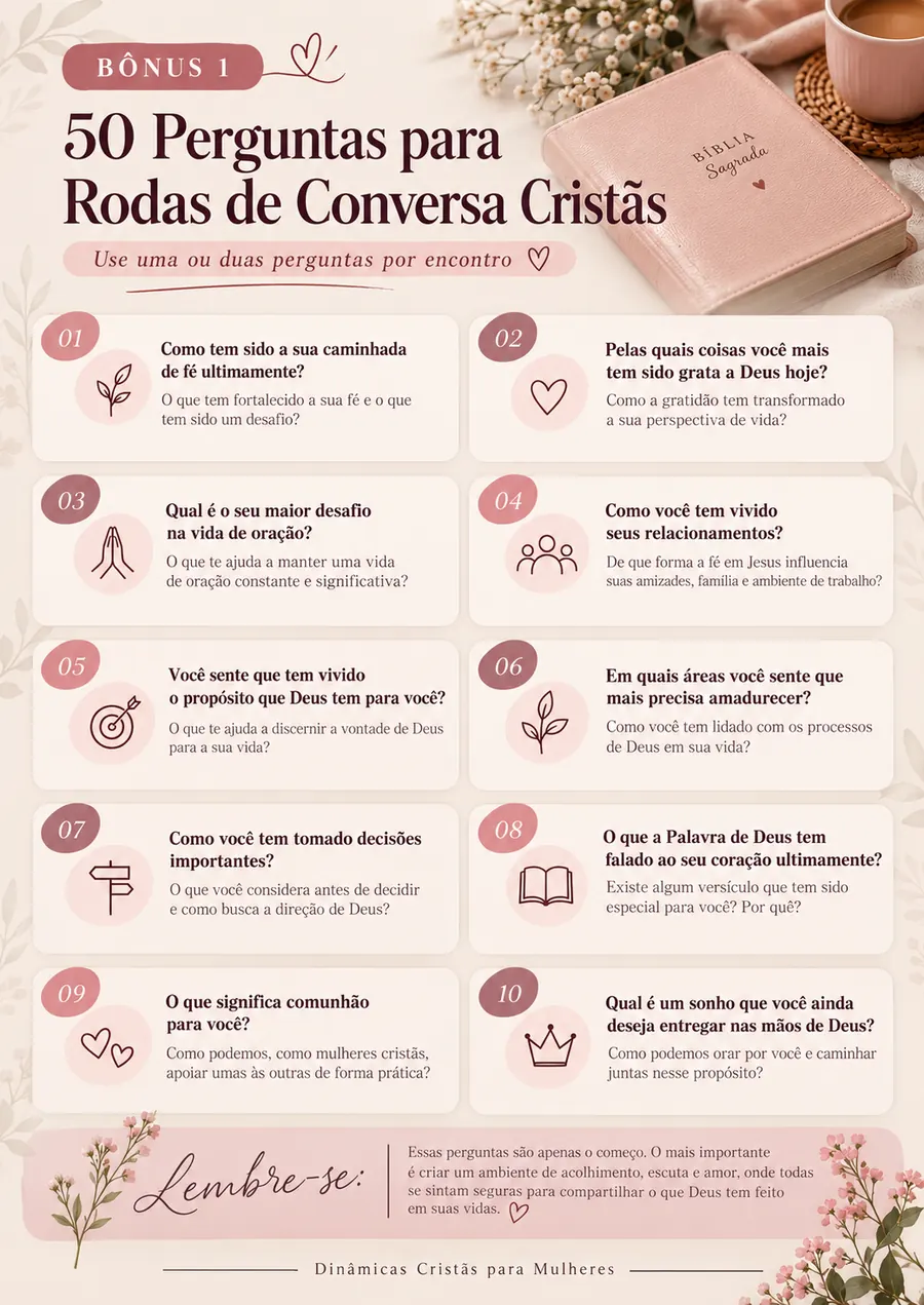 Bônus 1: 50 Perguntas para Rodas de Conversa Cristãs